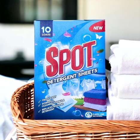 sustainable-laundry-detergent-sheets-–-spot-detergent-sheets-have-no-parabens-or-phosphates-(trendhunter.com)
