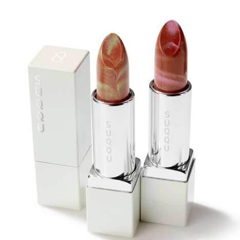 gemstone-inspired-marbled-lipsticks-–-the-marble-color-lipstick-adds-color-&-skincare-with-a-swipe-(trendhunter.com)